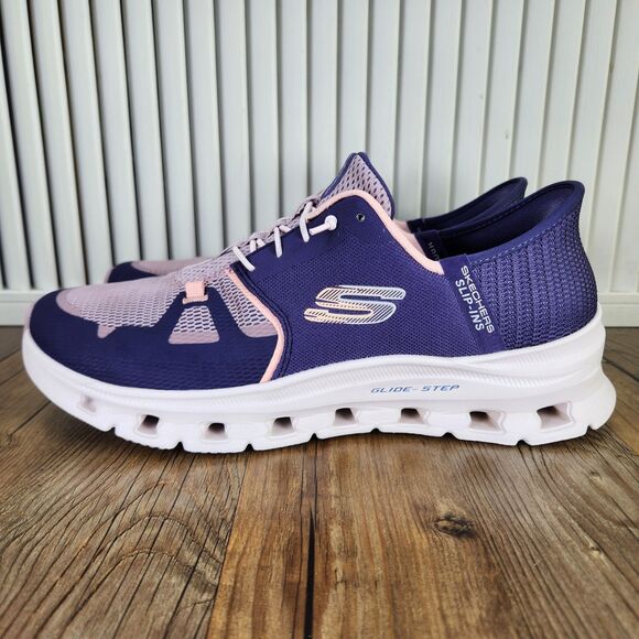 Skechers Slip-Ins Glide-Step Pro Women's 11 Purple Coral Hands Free Shoes 150420 - Picture 3 of 9